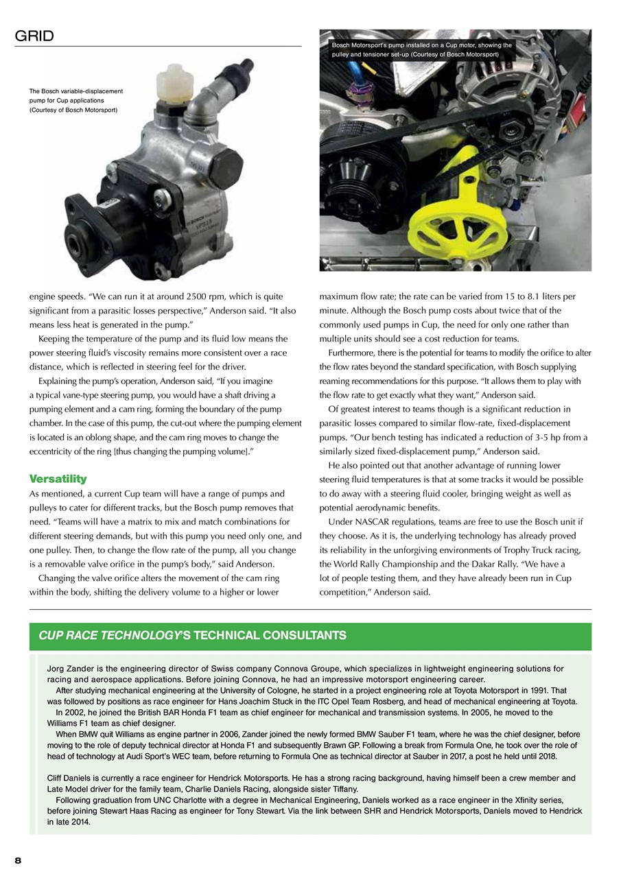 CUP Race Technology Preview Pages