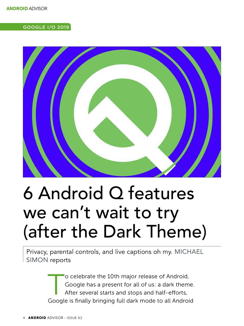 Android Advisor Preview Pages