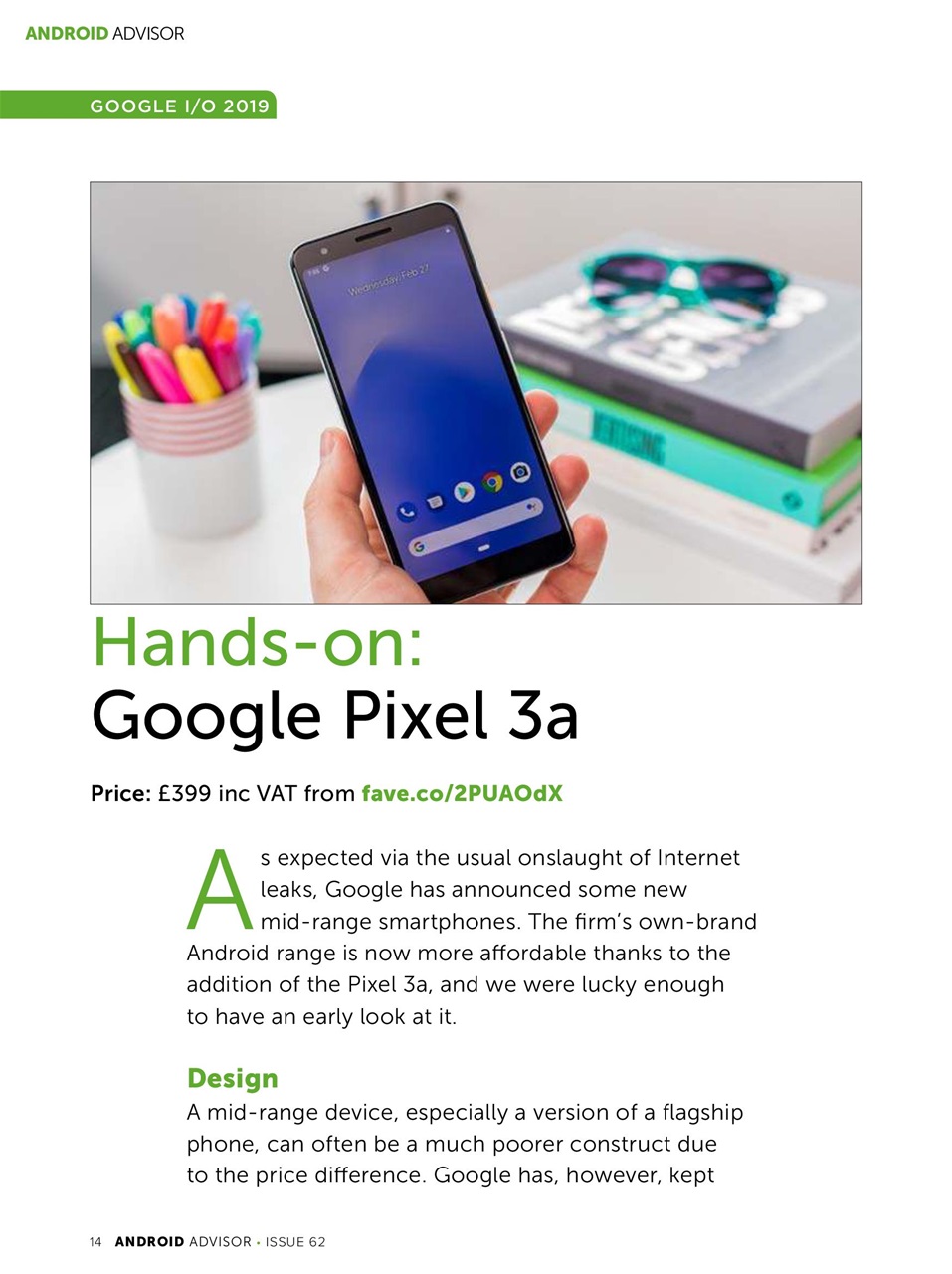 Android Advisor Preview Pages