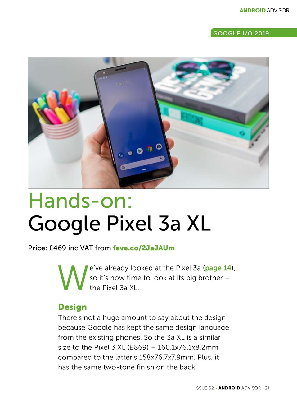 Android Advisor Preview Pages