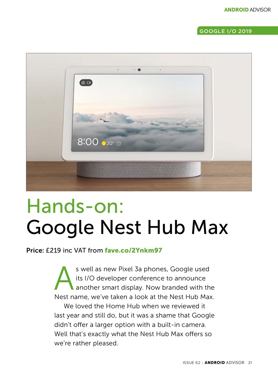 Android Advisor Preview Pages