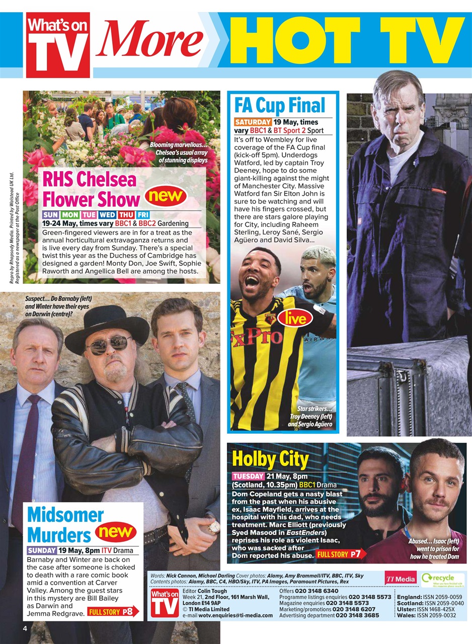 What's on TV Preview Pages