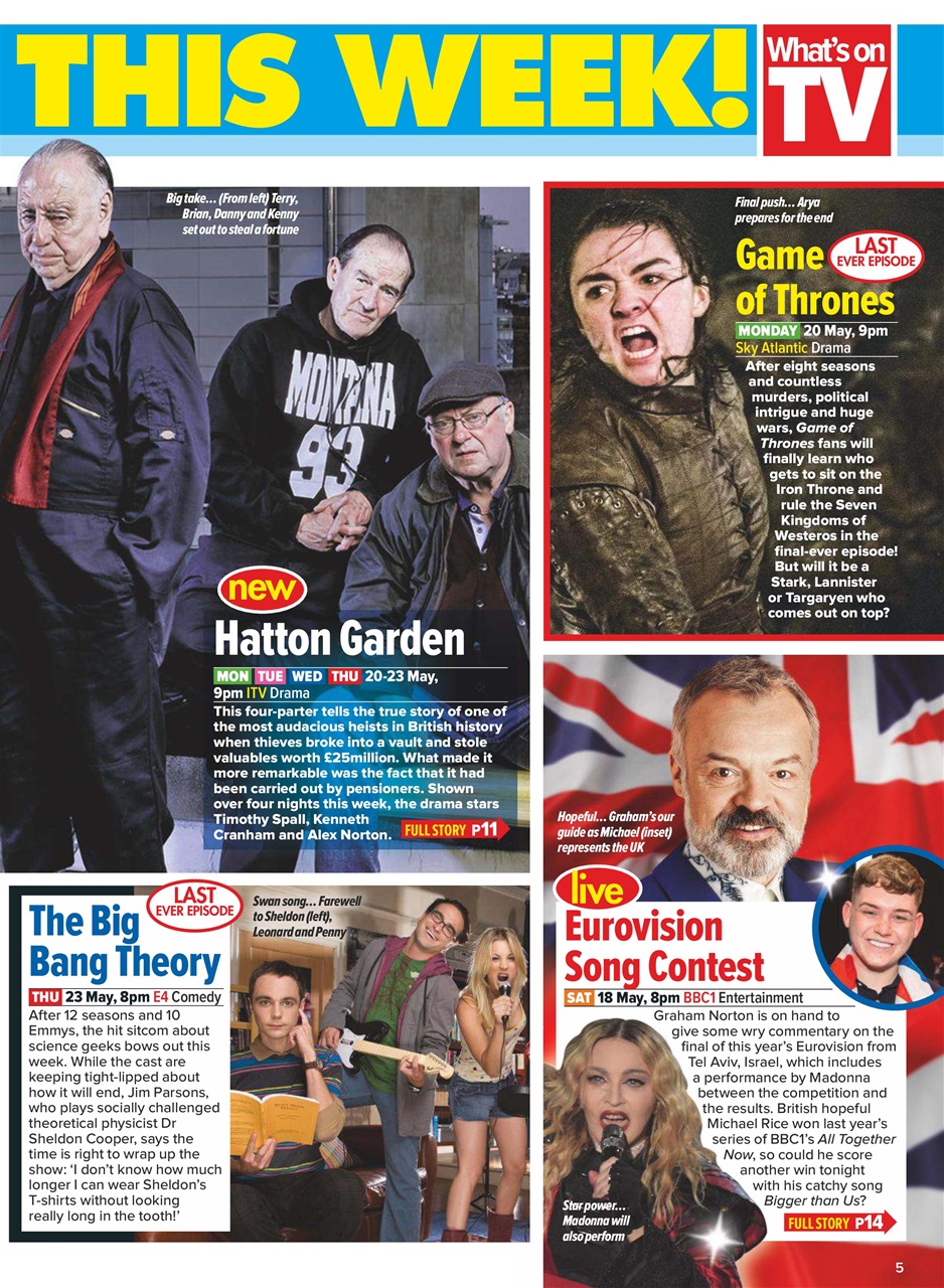 What's on TV Preview Pages