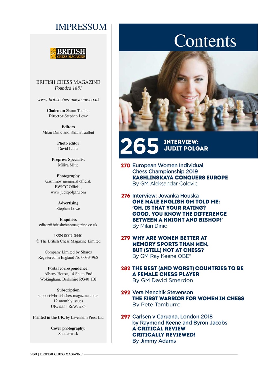 British Chess Magazine Preview Pages