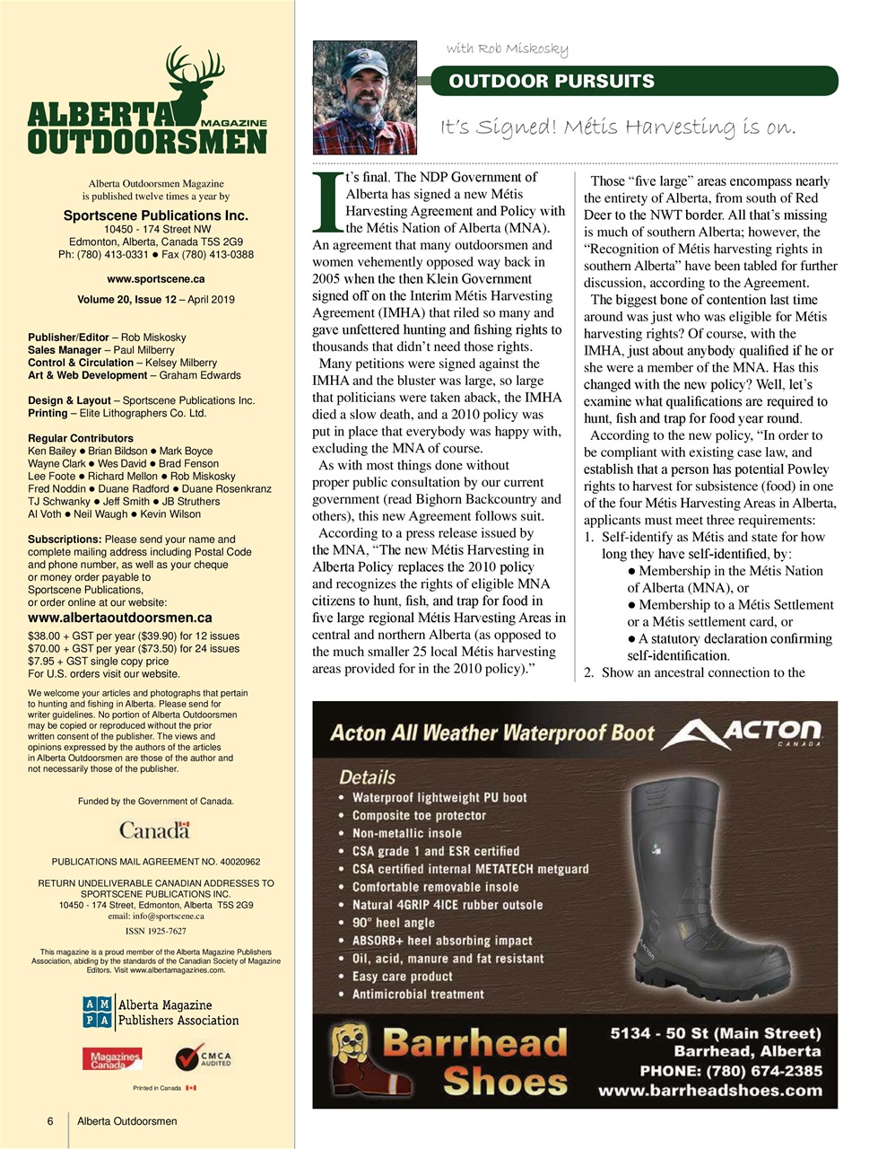 Alberta Outdoors Preview Pages