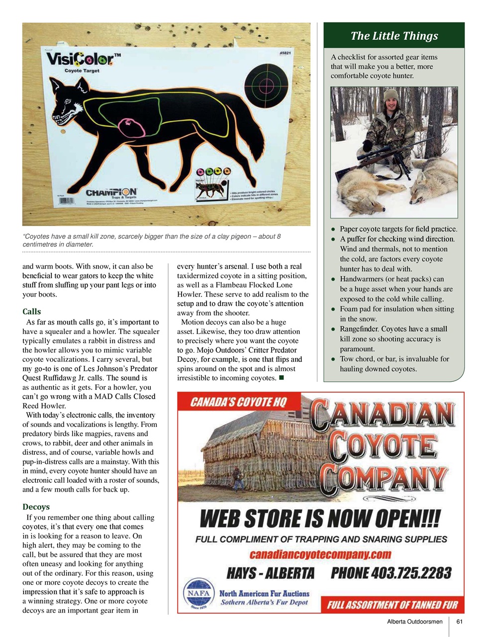 Alberta Outdoors Preview Pages