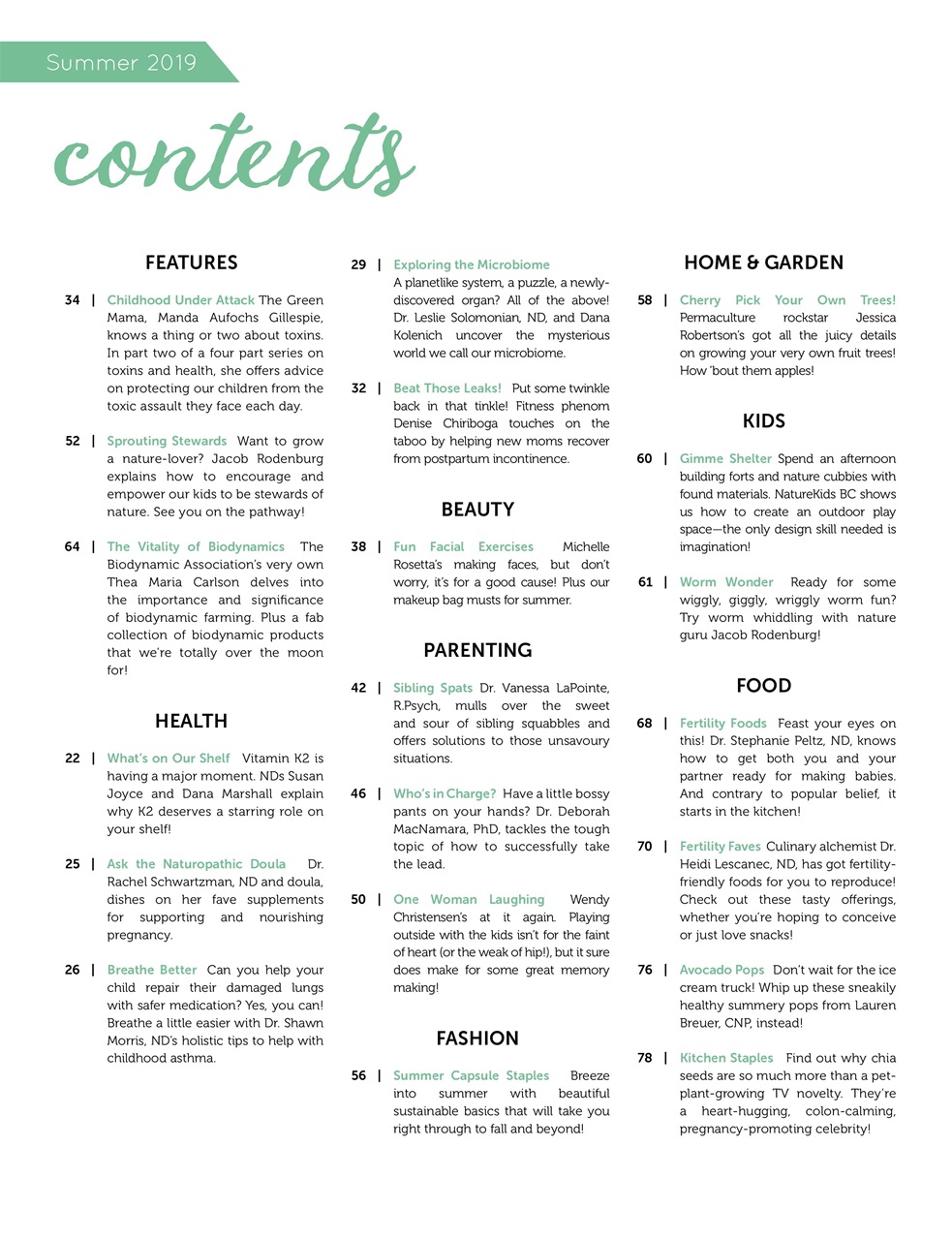 Ecoparent Magazine Preview Pages