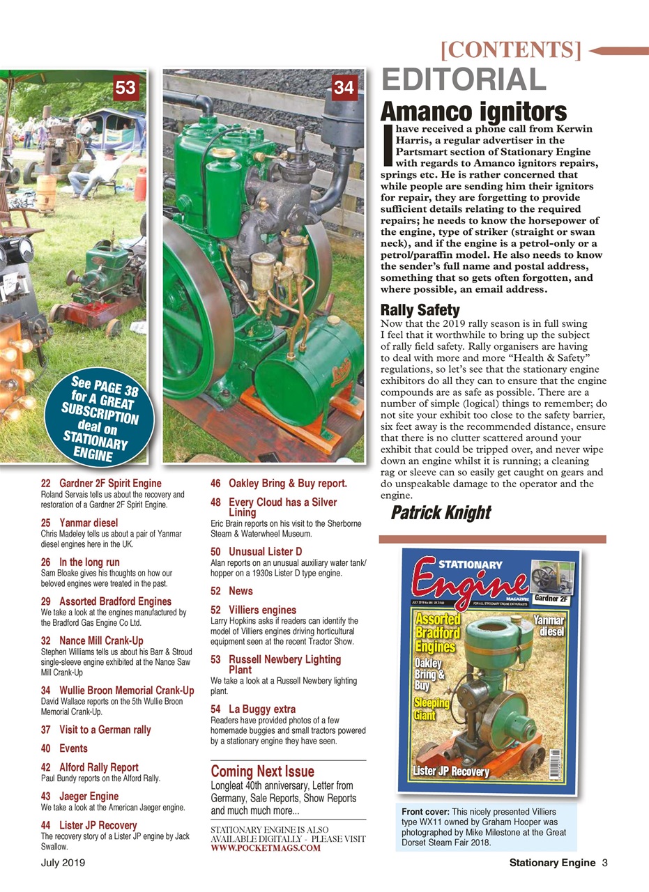 Stationary Engine Preview Pages