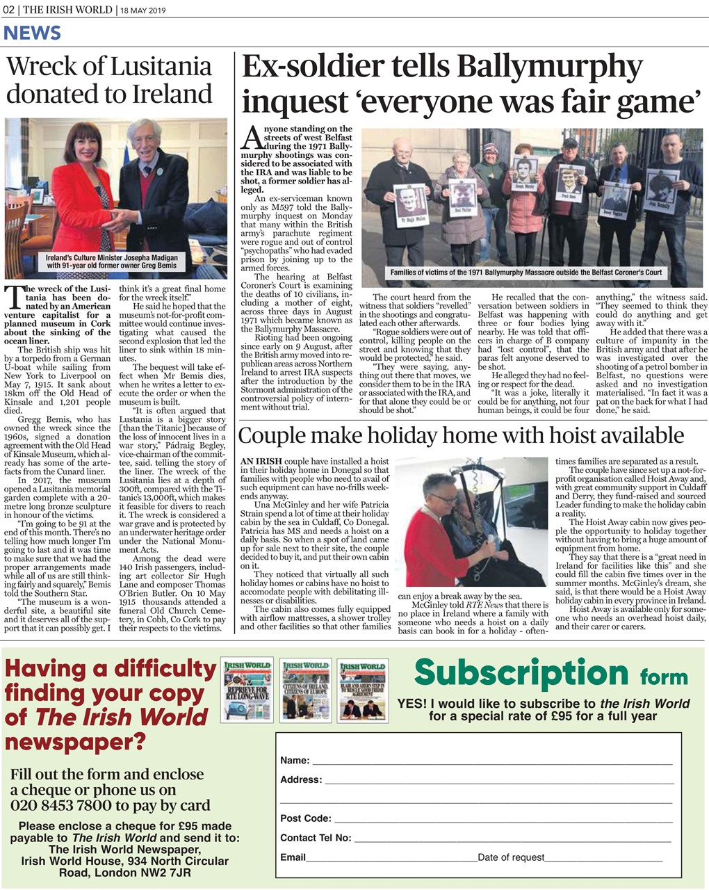 Irish World Preview Pages