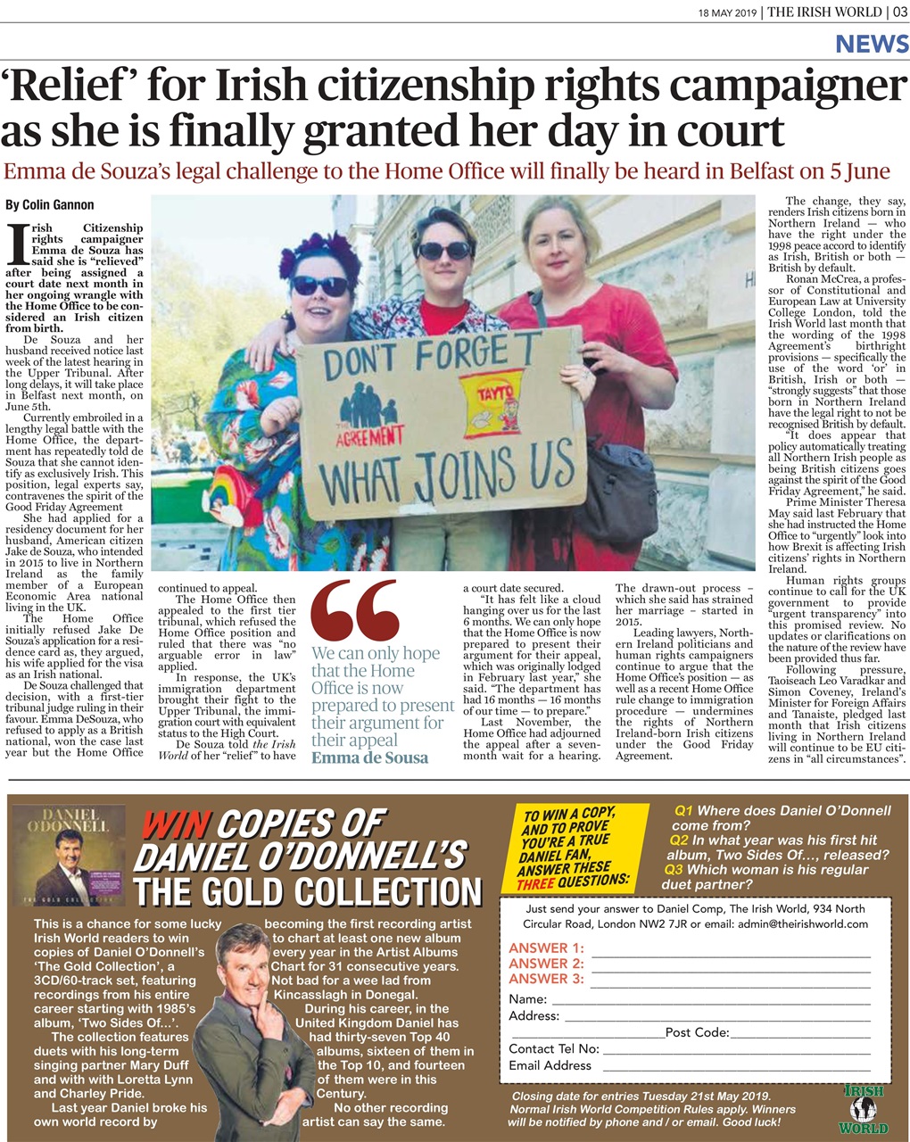 Irish World Preview Pages