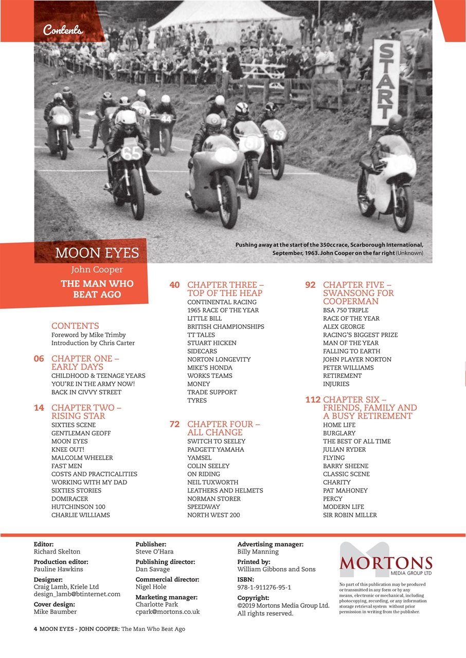 Classic Racer Preview Pages