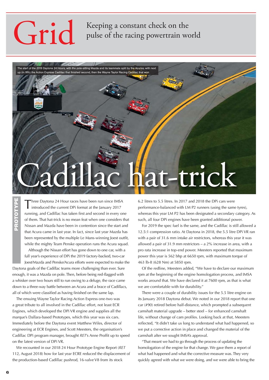 Race Engine Technology Preview Pages