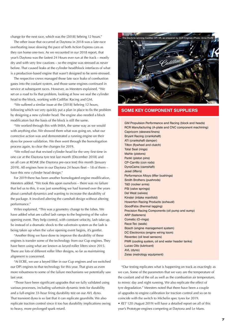Race Engine Technology Preview Pages