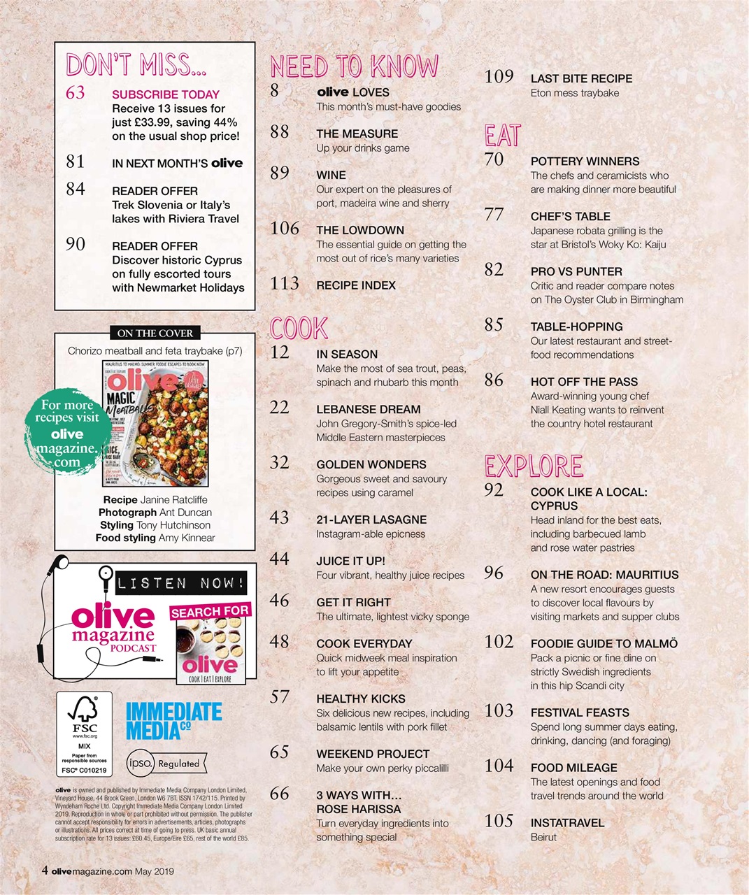 Olive Magazine Preview Pages