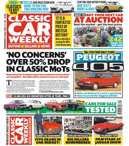 Classic Car Weekly issue 15th May 2019