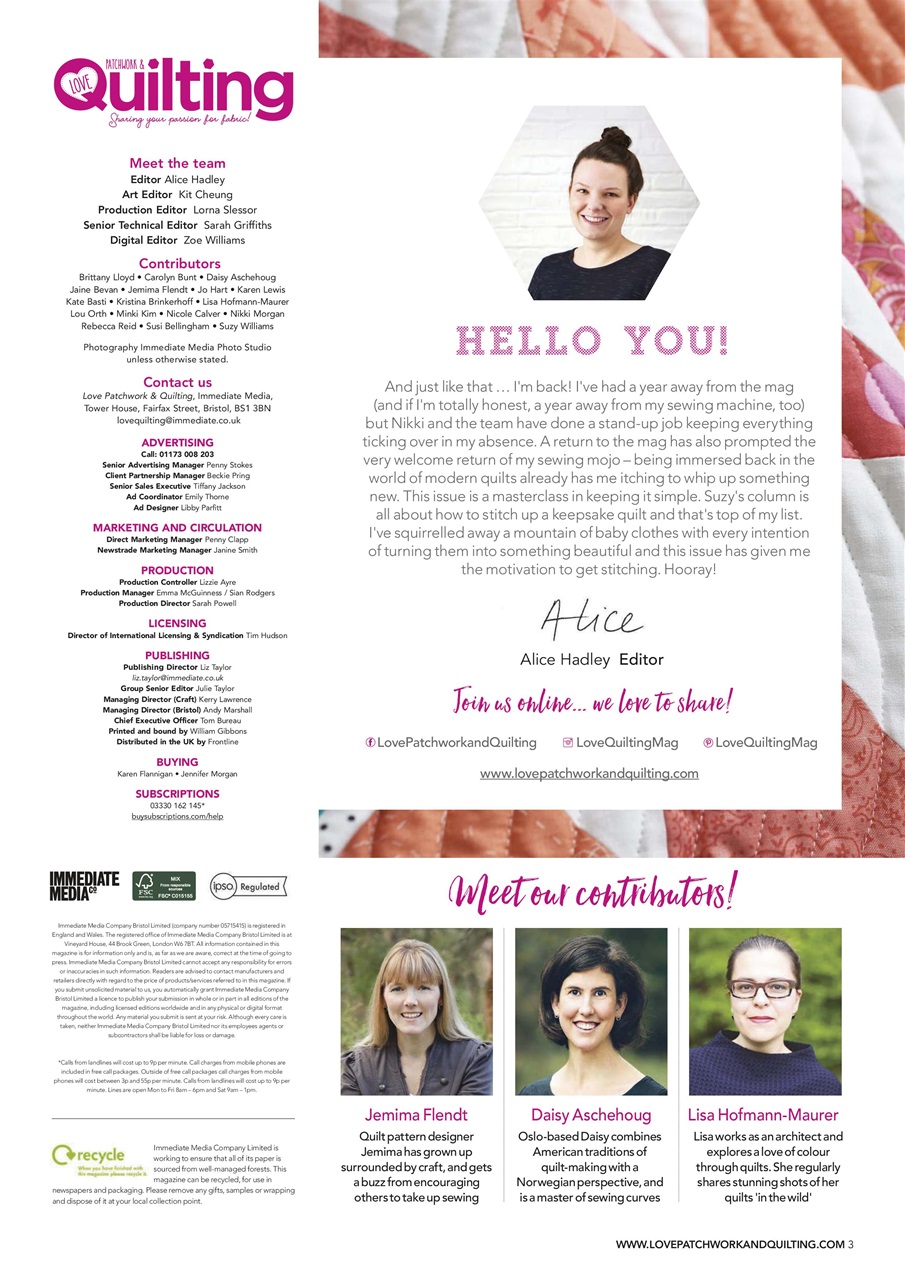 Love Patchwork & Quilting Preview Pages