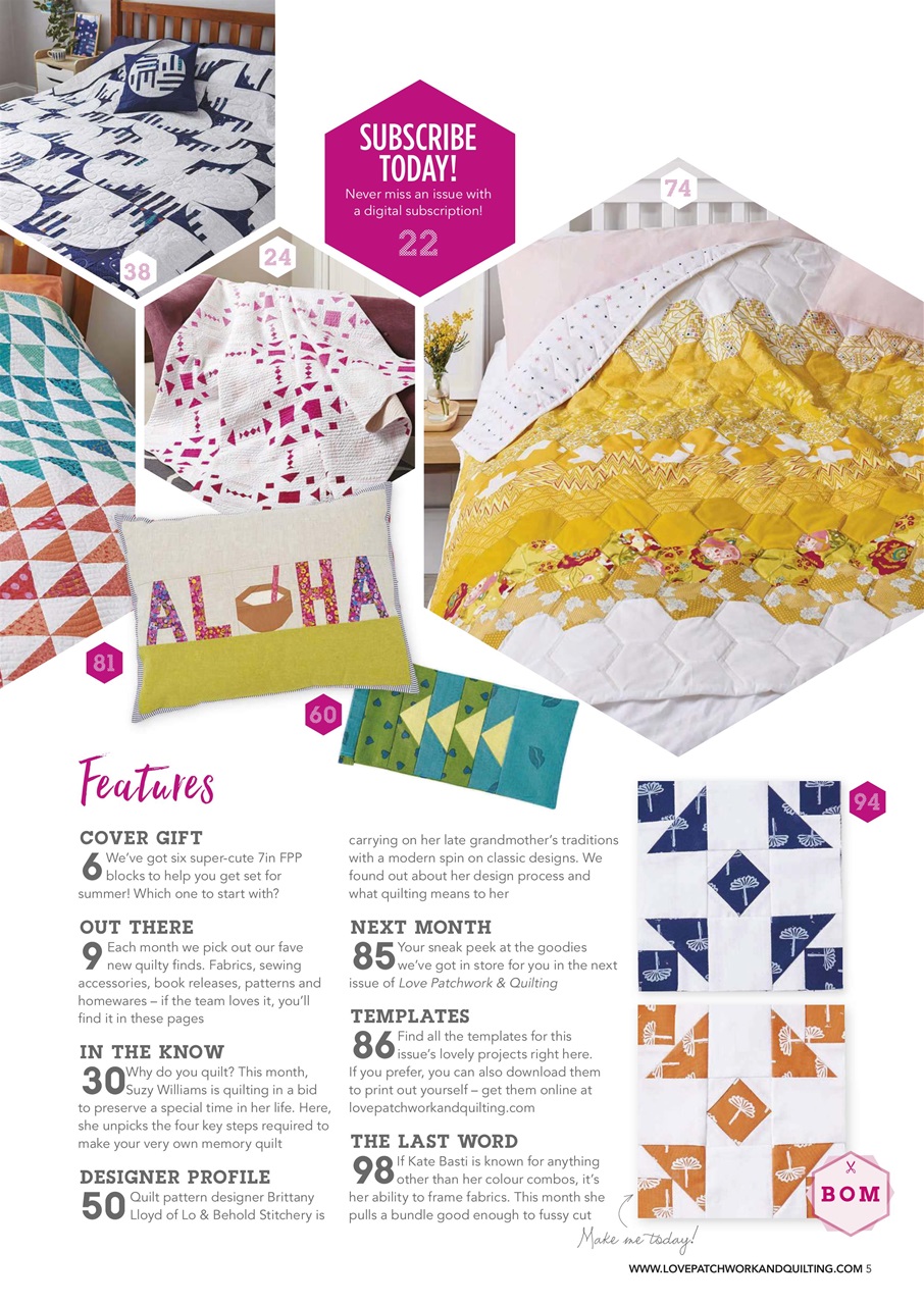 Love Patchwork & Quilting Preview Pages