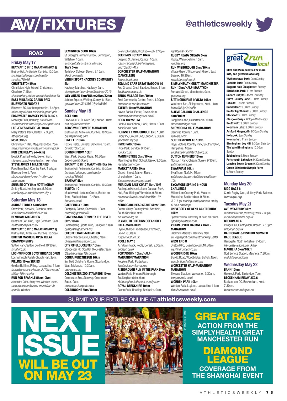 AW – Athletics Weekly Magazine Preview Pages