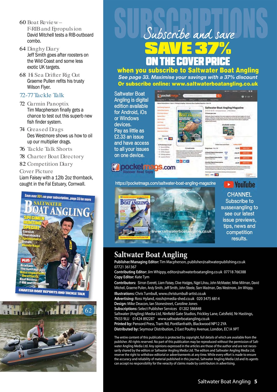 Saltwater Boat Angling Preview Pages