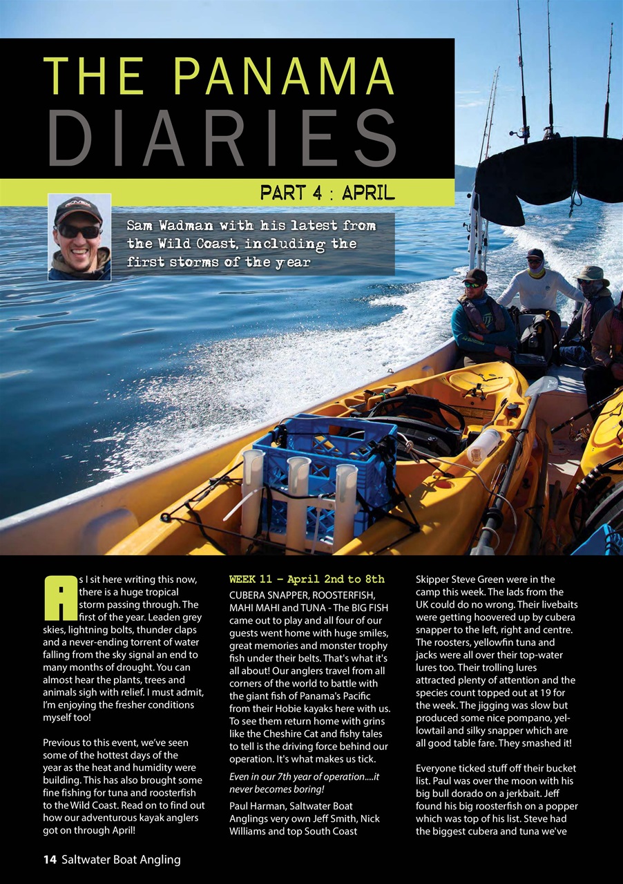 Saltwater Boat Angling Preview Pages