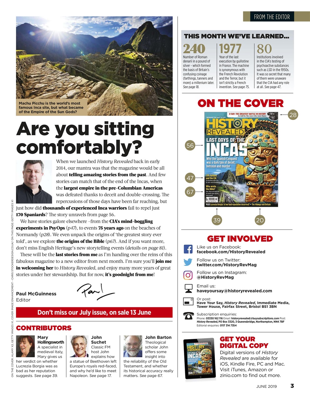 BBC History Revealed Magazine Preview Pages