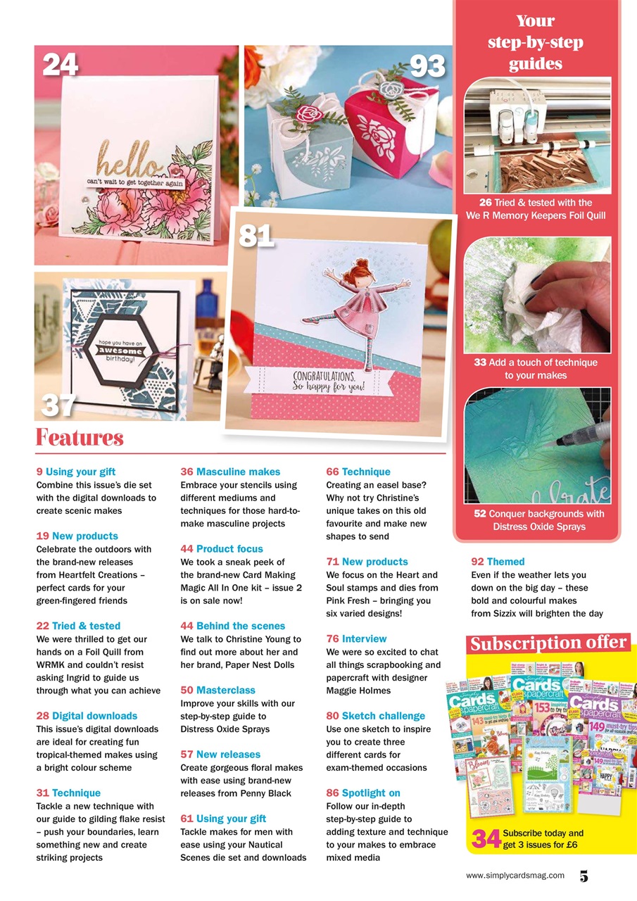 Simply Cards & Papercraft Preview Pages