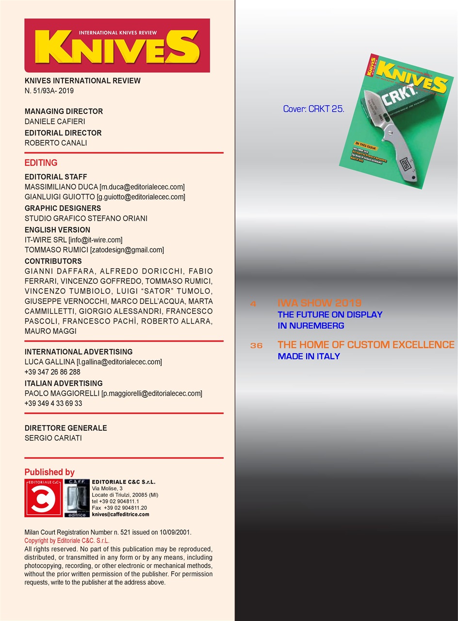 KNIVES INTERNATIONAL Preview Pages