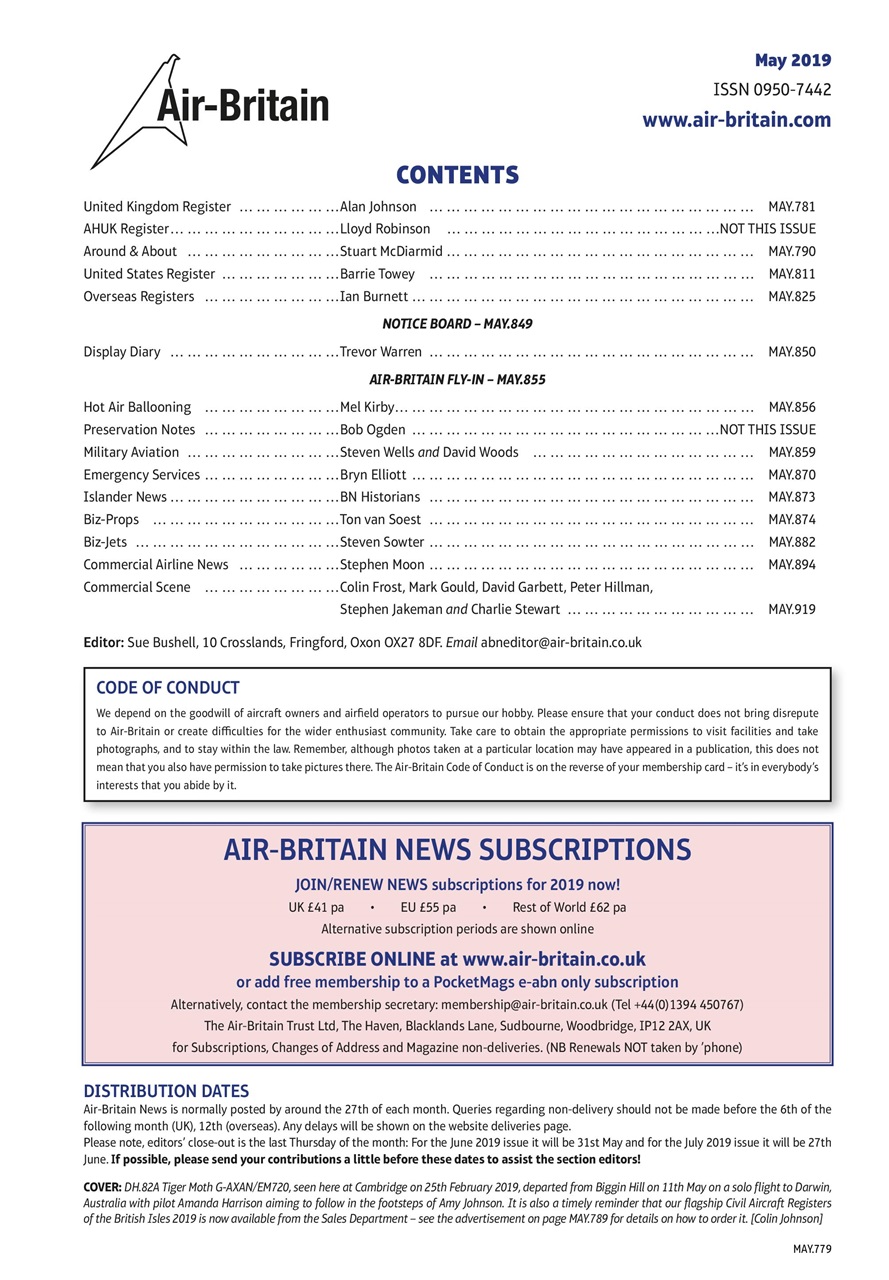 Air Britain News Preview Pages