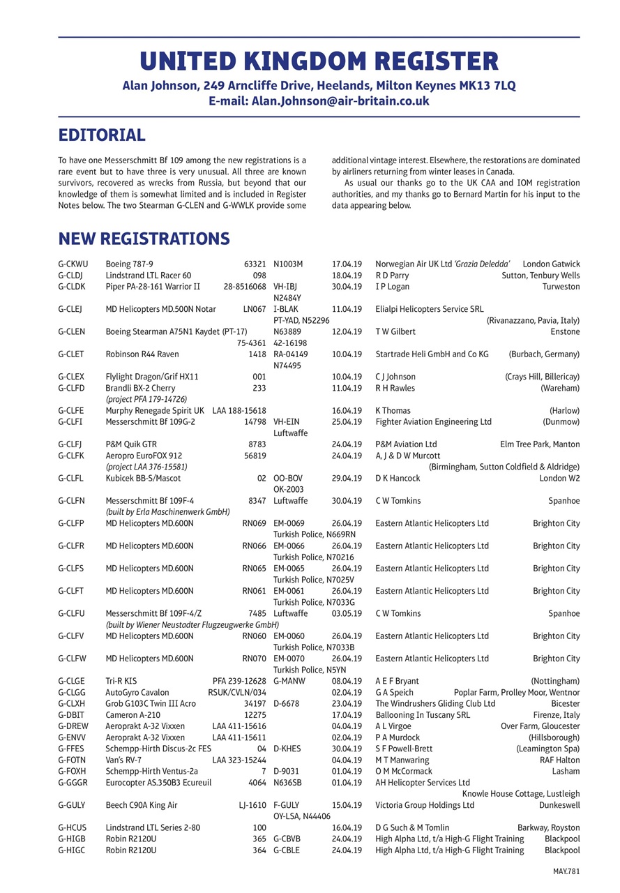Air Britain News Preview Pages
