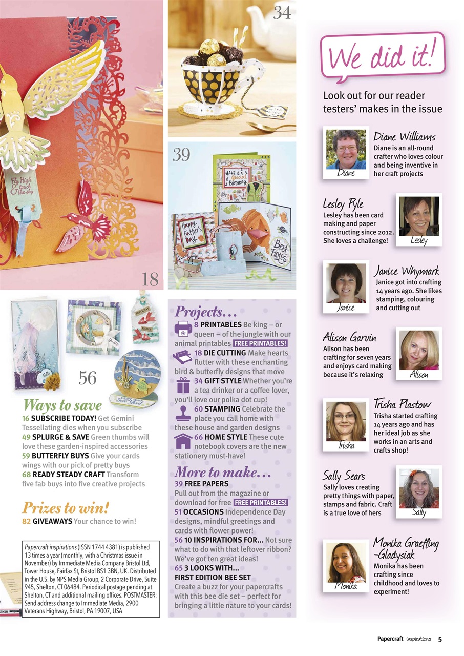 Papercraft Inspirations Preview Pages