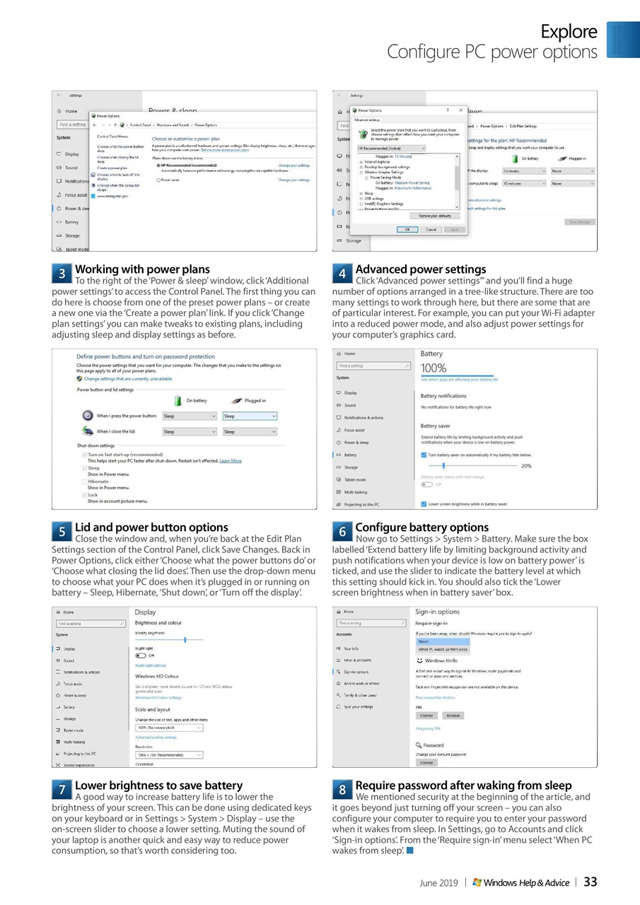 Windows Help & Advice Preview Pages
