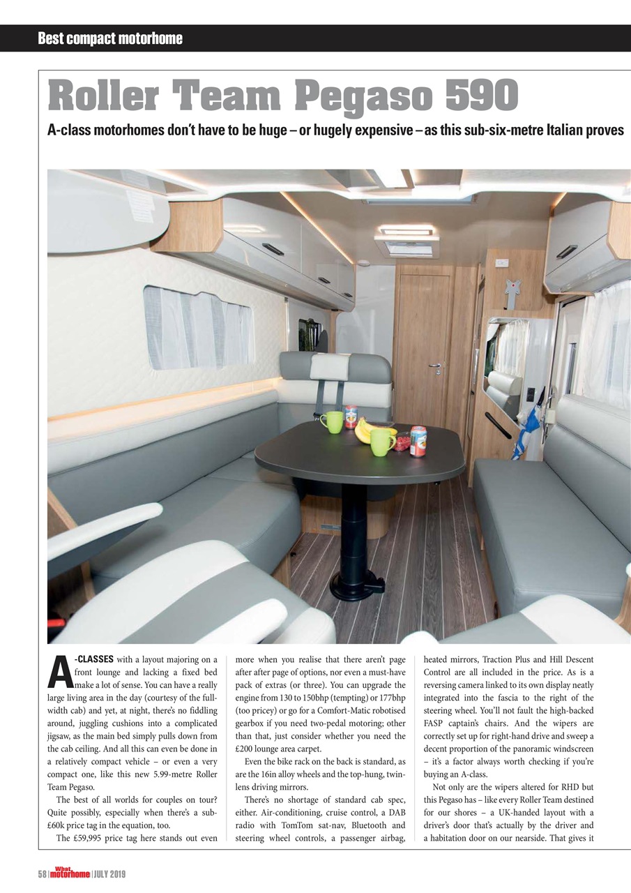 What Motorhome magazine Preview Pages