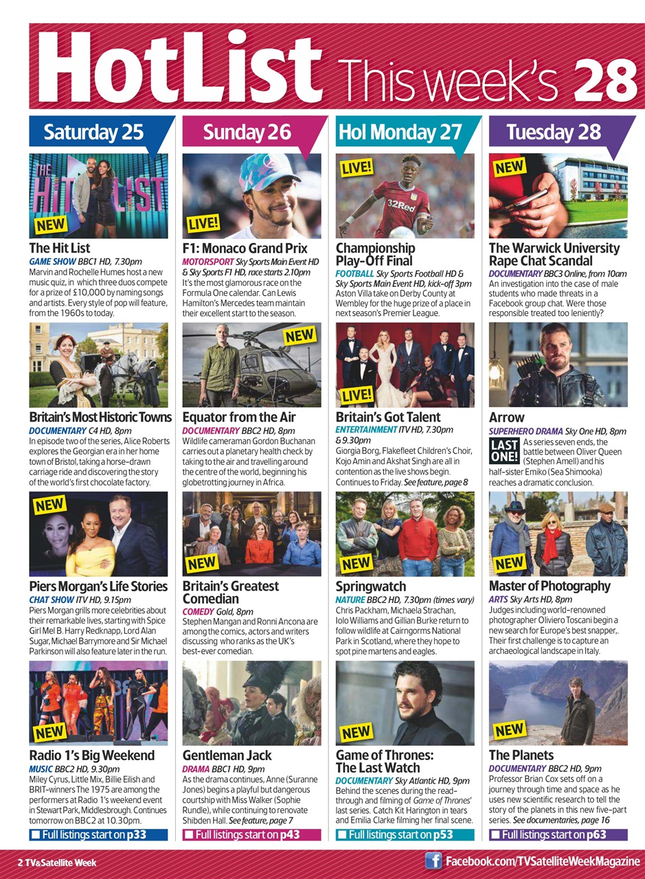 TV & Satellite Week Preview Pages