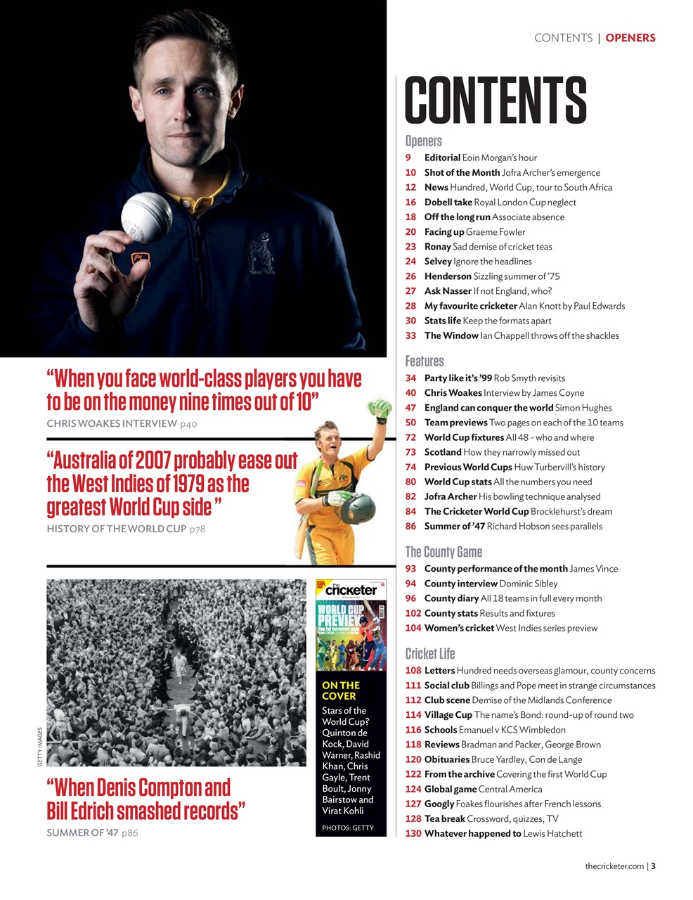 The Cricketer Magazine Preview Pages