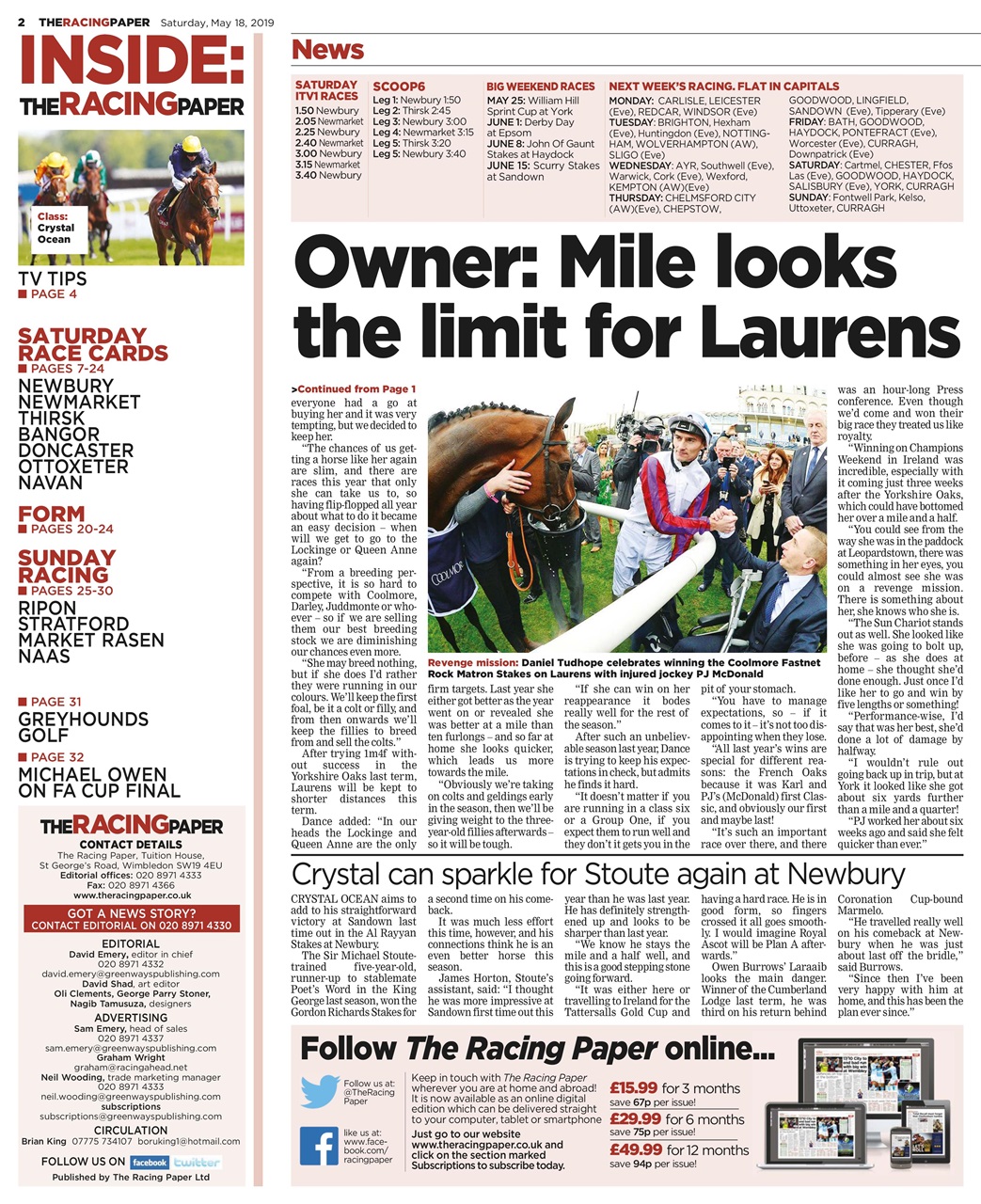 The Racing Paper Preview Pages