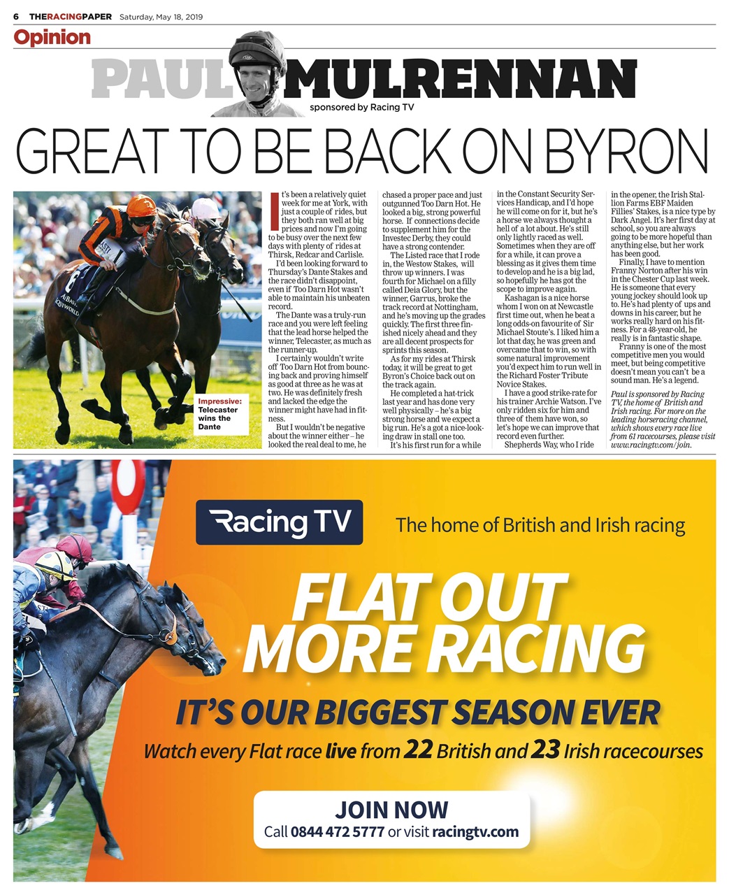 The Racing Paper Preview Pages