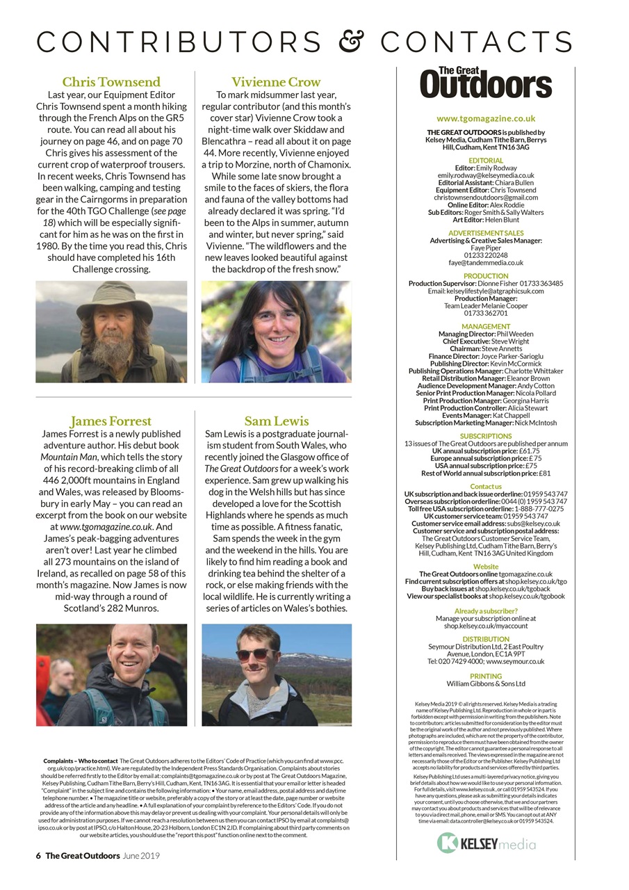 TGO - The Great Outdoors Magazine Preview Pages
