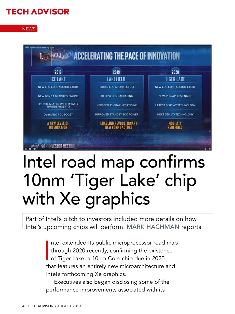 Tech Advisor Preview Pages