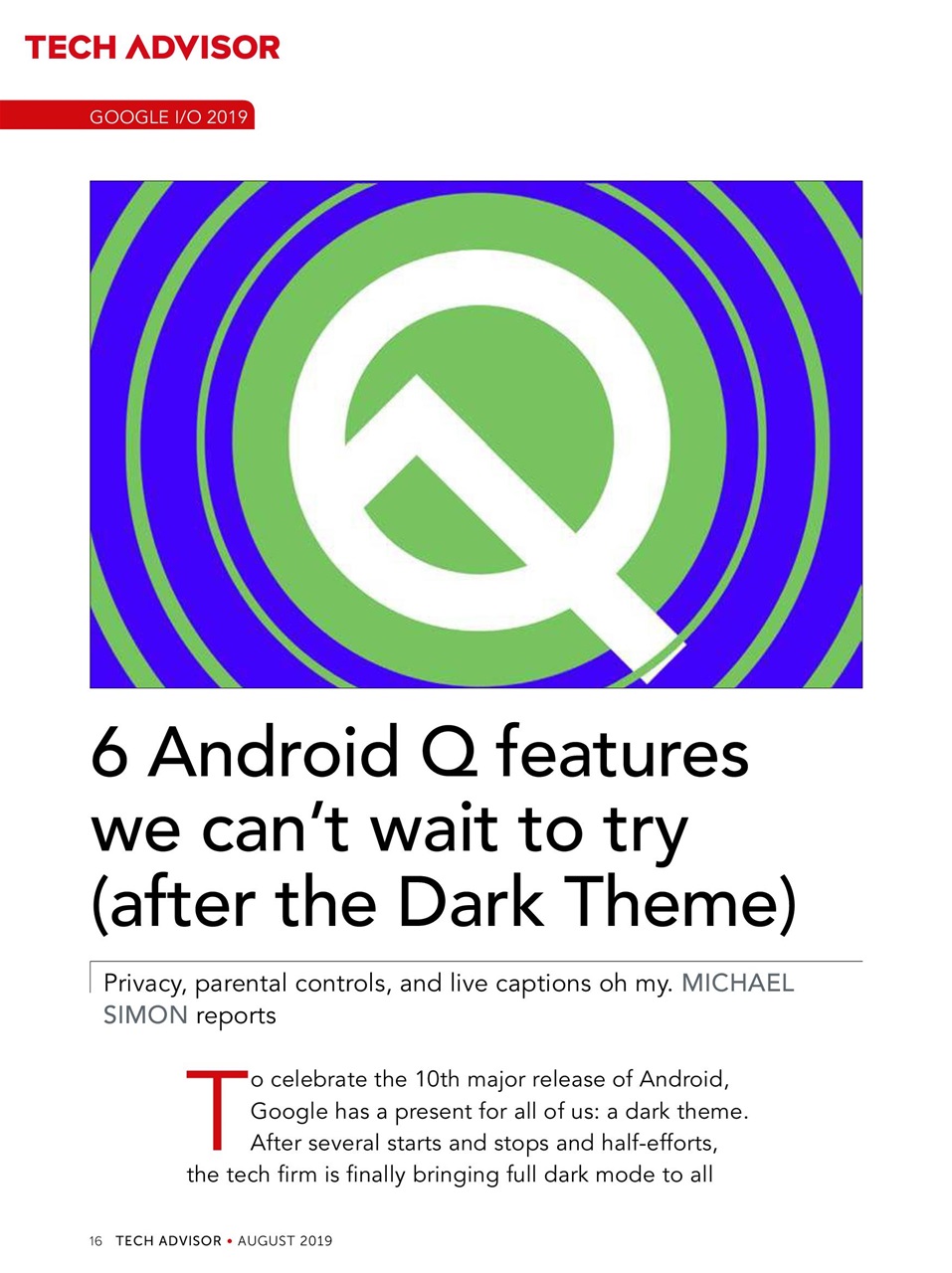 Tech Advisor Preview Pages