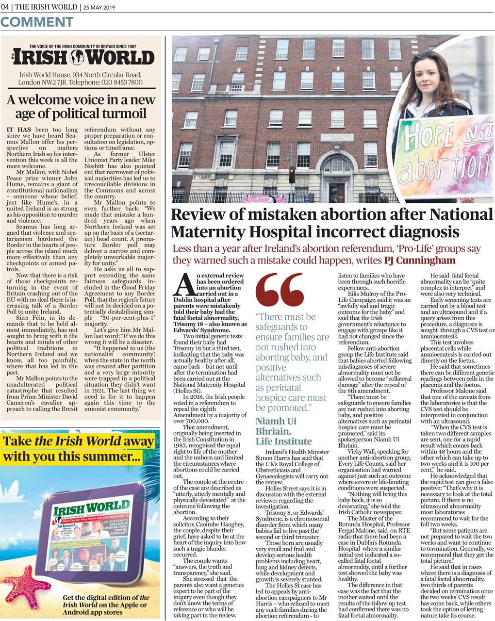 Irish World Preview Pages