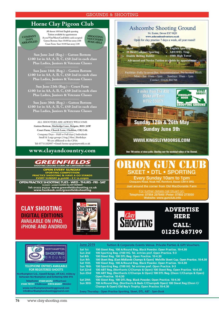 Clay Shooting Preview Pages