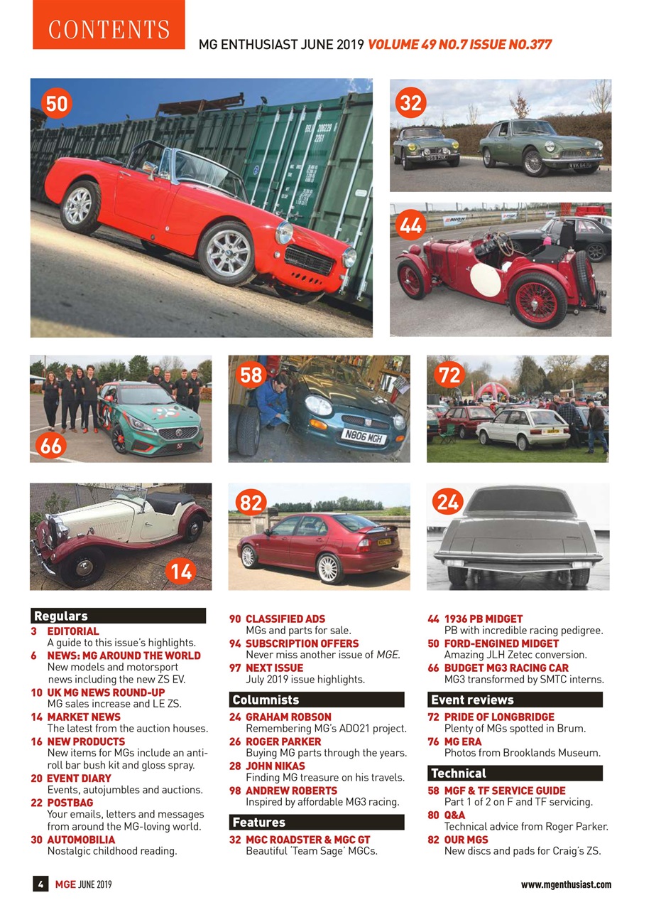 MG Enthusiast Preview Pages