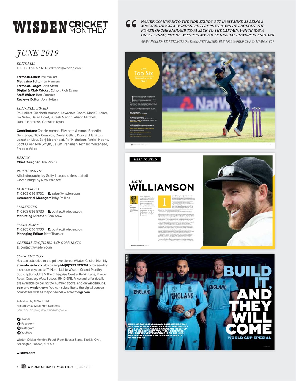 Wisden Cricket Monthly Preview Pages