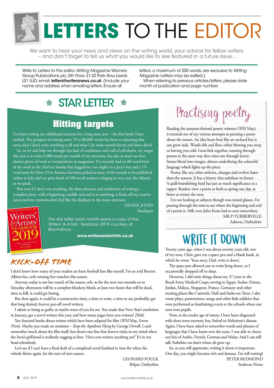 Writing Magazine Preview Pages