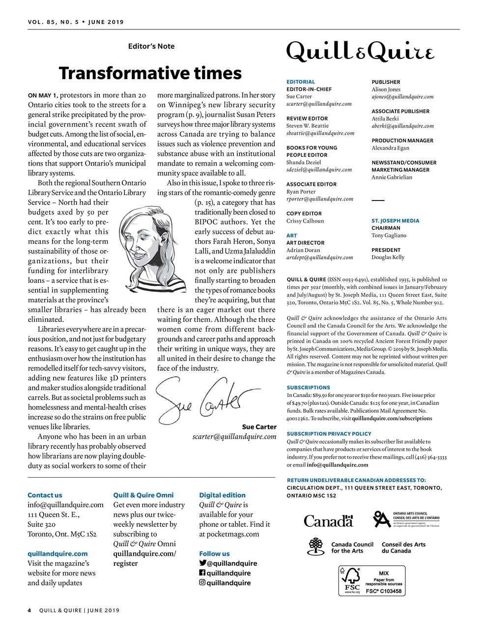 Quill & Quire Preview Pages