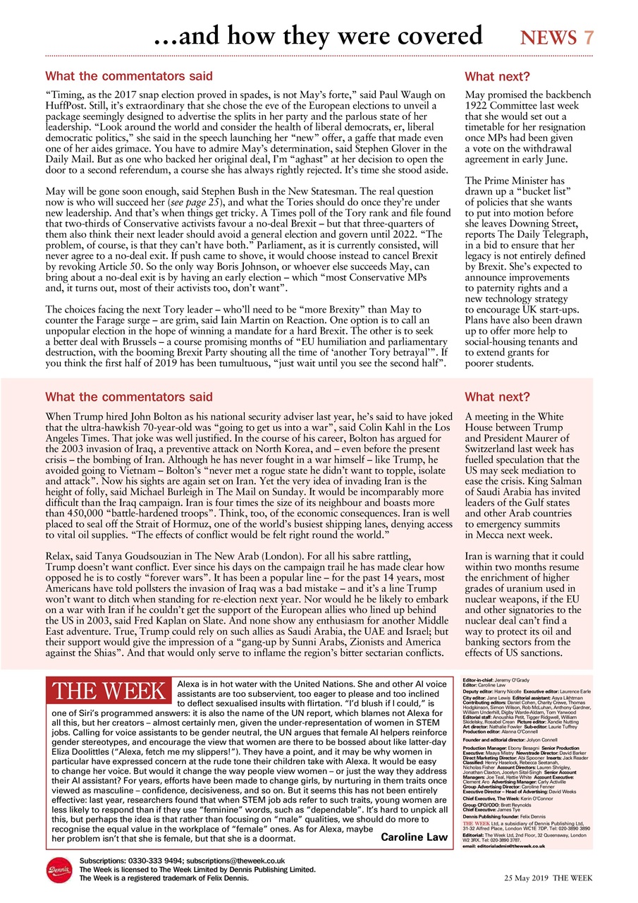 The Week Preview Pages