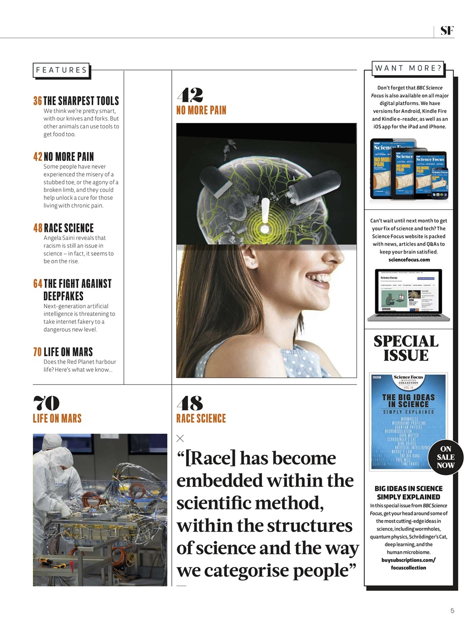 BBC Science Focus Magazine Preview Pages