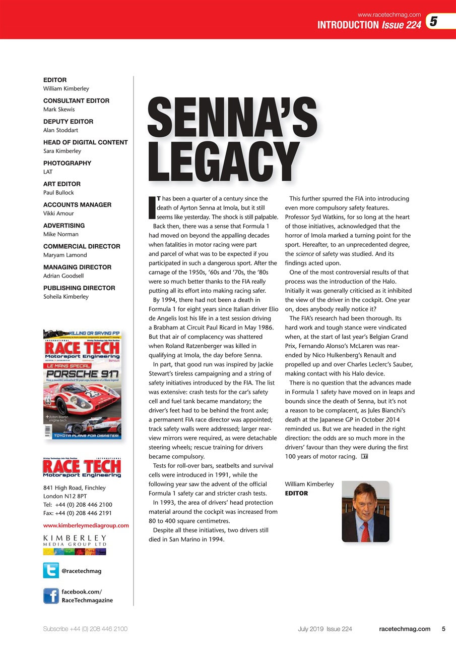 Race Tech Preview Pages