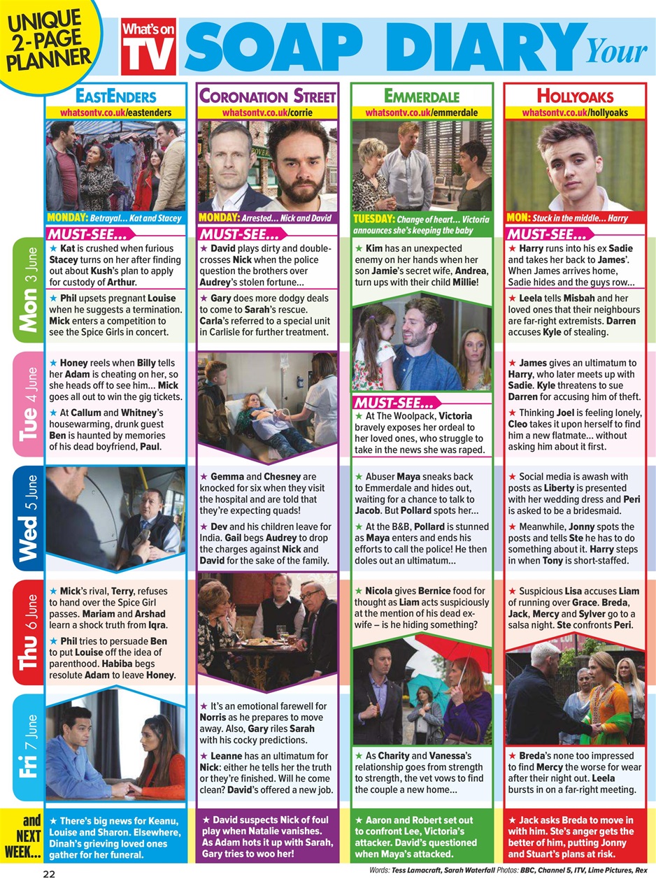 What's on TV Preview Pages