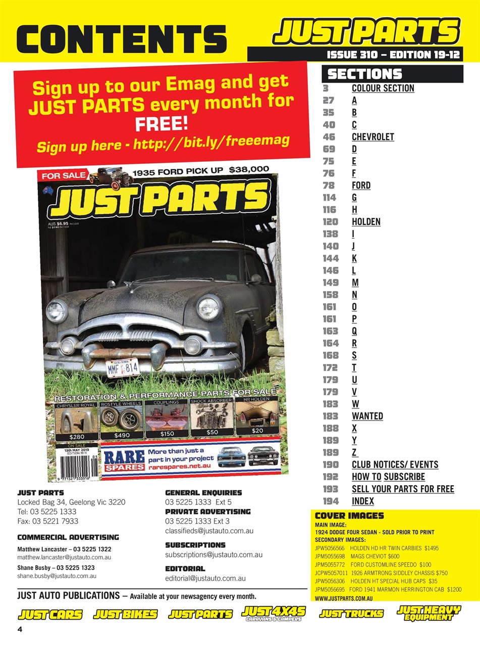 JUST PARTS Preview Pages